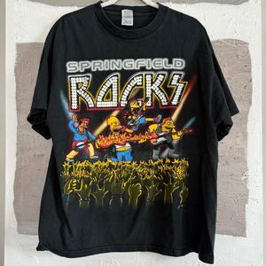 Y2K Simpsons Springfield Rock Band tee